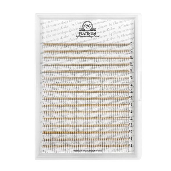 Dark Choco Ready Fan Eyelash Clusters 3D Curl C MIX 7–14 mm PLATINUM - Image 4