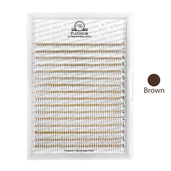 Dark Choco Ready Fan Eyelash Clusters 3D Curl C MIX 7–14 mm PLATINUM