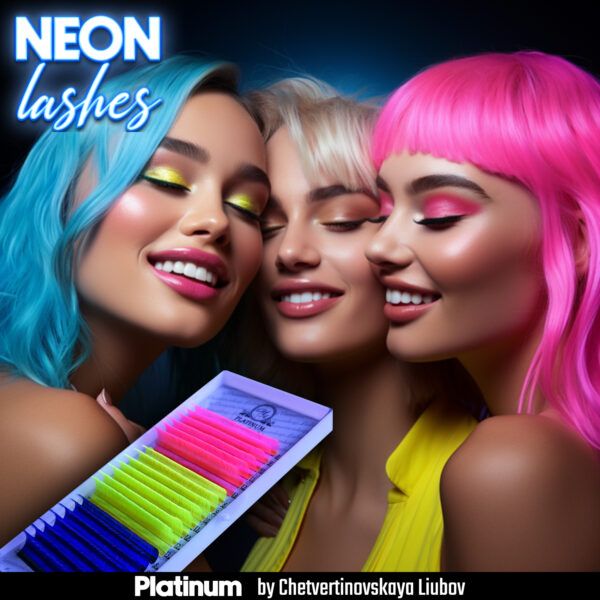 Neon Color Eyelash Extensions PLATINUM 0.07 MIX 8–13 mm - Image 12