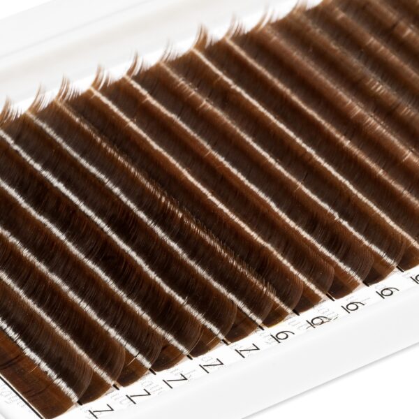Brown Eyelash Extensions Сurl C 20 lines PLATINUM - Image 9