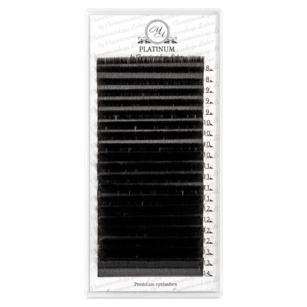 Dark Choco Eyelash Extensions Сurl M Mix 20 lines PLATINUM