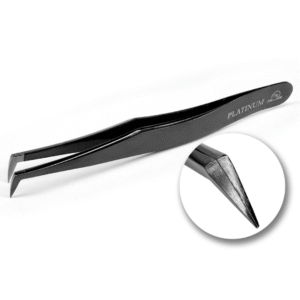 Tweezers Fala Black Laser PLATINUM
