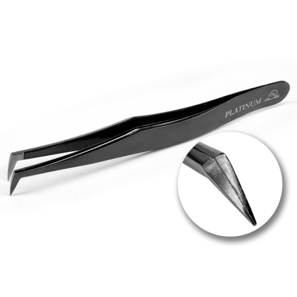 Tweezers Fala Black Laser PLATINUM