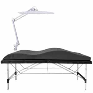 Set №7: Klappbare Kosmetikliege 60 cm + Memory-Schaum-Matratze + Schattenfreie LED-Lampe PLATINUM