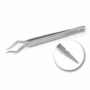 Пинцет для разделения ресниц изогнутый PLATINUM
